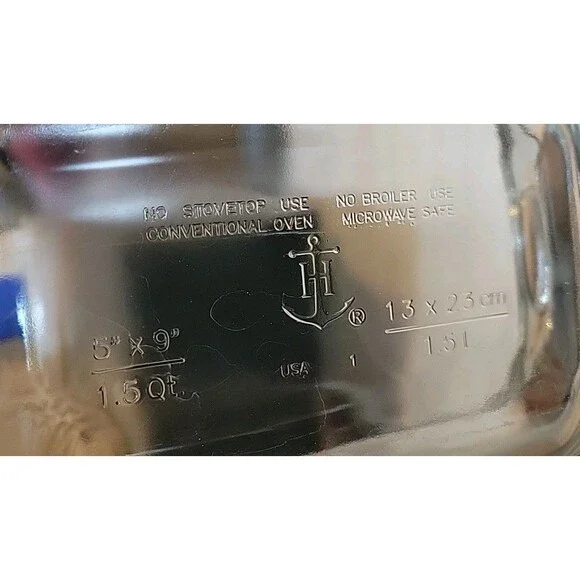 Anchor Hocking Clear Glass Baking Dish Bread Pan Meat Loaf  9 x 5 USA 1.5 Quart - Picture 2 of 2